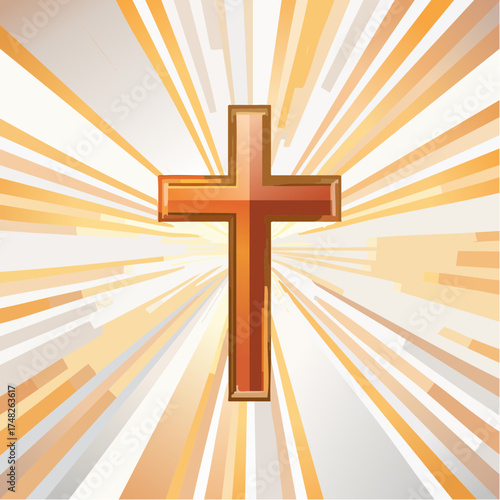 Symbol of Faith: A radiant cross embodying hope and spiritual strength