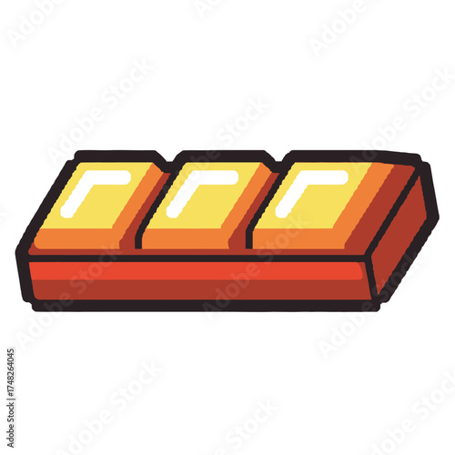 Golden Bars Displayed in a Row Representing Wealth and Value.