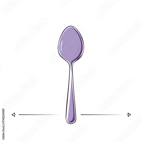 Illustration of a Purple Spoon Against a White Background