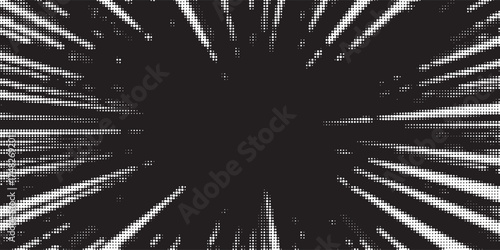 Abstract comic book flash explosion radial lines on transparent background. Vector illustration