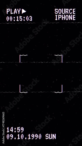Vhs Phone vertical Effect Overlay Animation Video 4K 