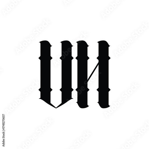 VH monogram logo design letter text name symbol monochrome logotype alphabet character simple logo