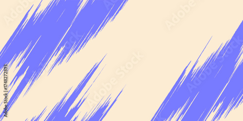 Texture curved grainy purple brush stroke with spray texture. Swirl or squiggle shaped bold brush stroke, thick wavy lines with rough grunge texture. Retro grainy top background