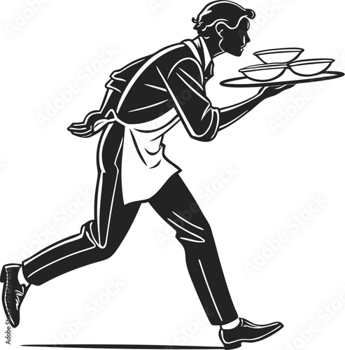 vector illustration of a man running
