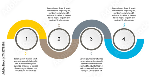 4 steps Infographic
