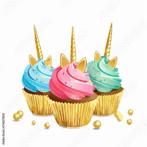 Einhorn-Cupcakes