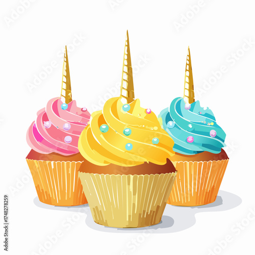 Einhorn-Cupcakes