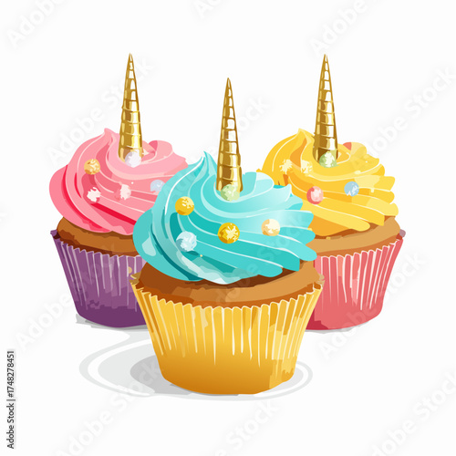 Einhorn-Cupcakes