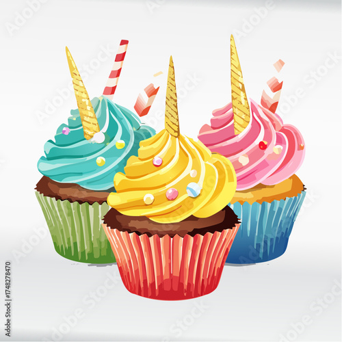 Einhorn-Cupcakes
