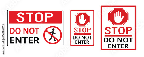 Do Not Enter Road Sign – Vector Safety Icon