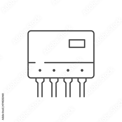 CCTV recorder line outline icon