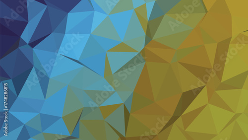Abstract geometric low poly design with vibrant color gradients and sharp edges