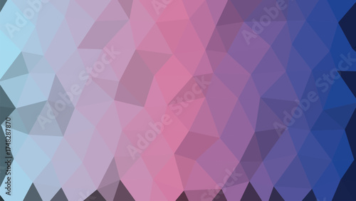 Abstract geometric low poly design with vibrant color gradients and clean lines ideal for modern branding and digital art