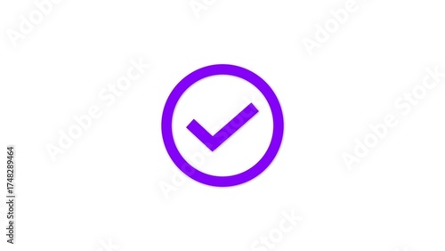 A simple purple checkmark inside an oval shape on a white background symbolizing success and completion Free Download A simple purple checkmark inside an oval shape on a white background symbolizing success and completion - GFXLoad