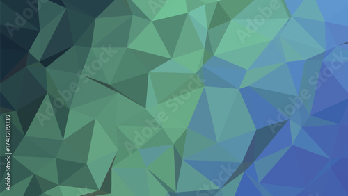 Abstract geometric low poly design with vibrant color gradients and clean lines
