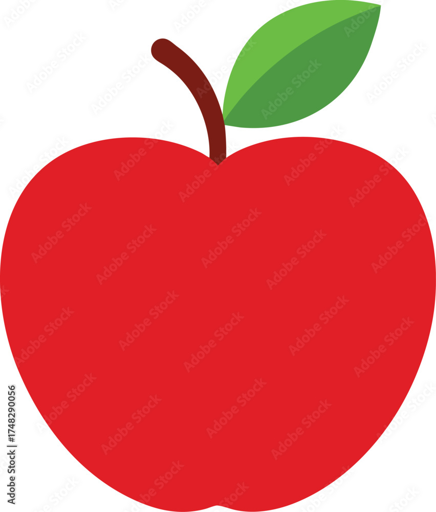 Fototapeta premium Apple fruit clip art on transparent background