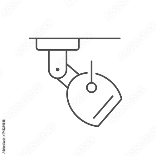 Wireless security camera line icon