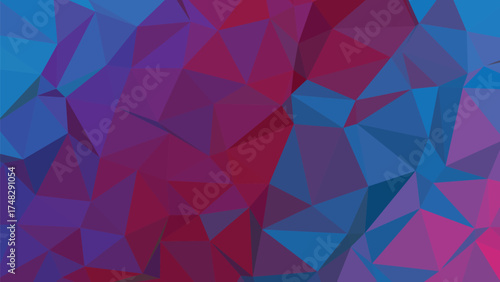 Abstract geometric low poly design with vibrant color gradients and clean lines
