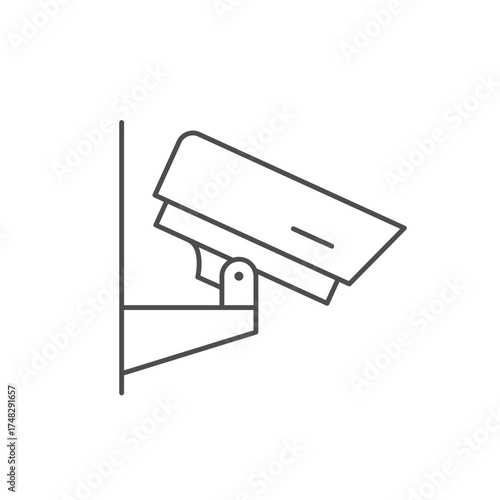Outdoor security camera line icon