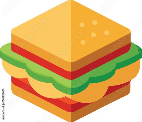 Sandwich clip art on transparent background