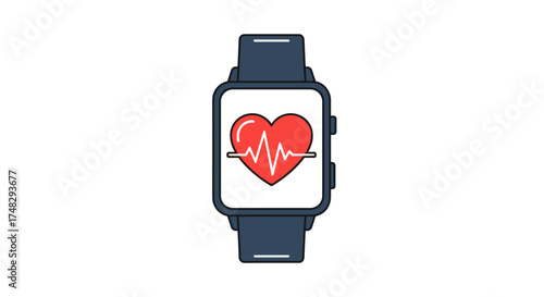 Smartwatch with heart rate monitor for health

