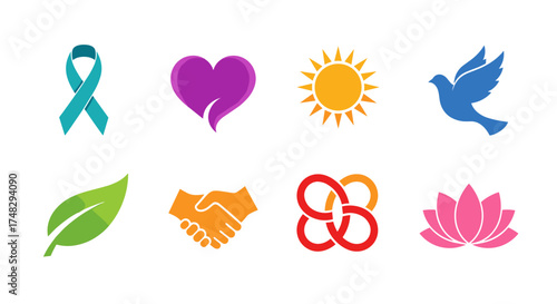 Empowering icons unite for positive change, hope, and heartfelt connection inspiration