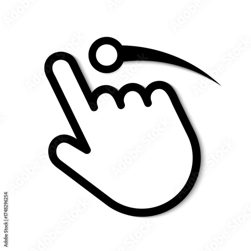 Swipe icon. Hand swipe gesture. Hand swiping. Vector graphic isolated icon EPS 10