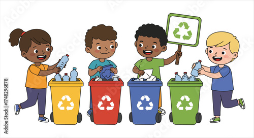 Children Teaching Recycling for a Better Planet