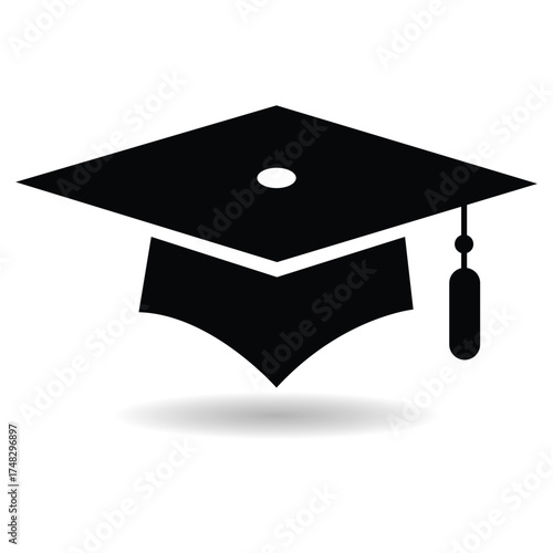 Graduation complete cap icon. Graduate college icon set. Education symbol logo style web design. student hat flat vector sign collection isolated. Vector illustration.