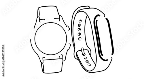 Modern smartwatches and fitness trackers offering sleek design and advanced technology for active lifestyles and daily connectivity