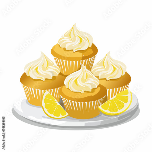 Zitronen-Cupcakes mit Baiserhaube