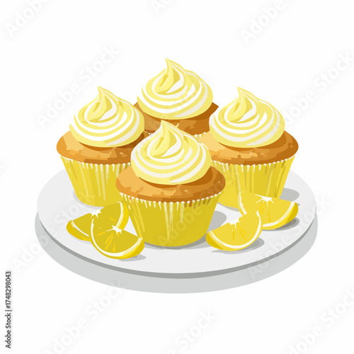 Zitronen-Cupcakes mit Baiserhaube