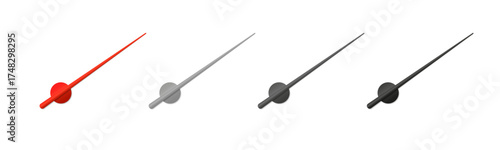 Car dashboard arrows set. Speedometer arrow set. Measure indicator icon. Vector graphic EPS 10