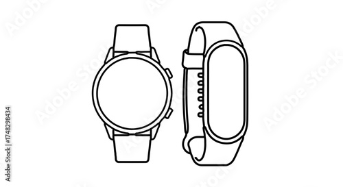 Modern smartwatches and fitness trackers showcase sleek technology for active lifestyles and personal health monitoring