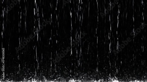 Rainfall in Darkness – Stormy Water Drop Video Background
