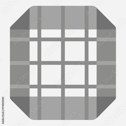 3d render of a modern building icon on white background