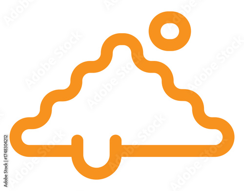 Minimal vector icon showing hardened fat texture, representing solidified animal fat when cooled at low temperature.