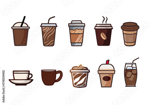コーヒーのイラストセット