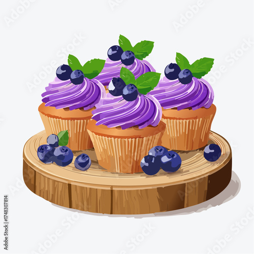 Blaubeer-Cupcakes