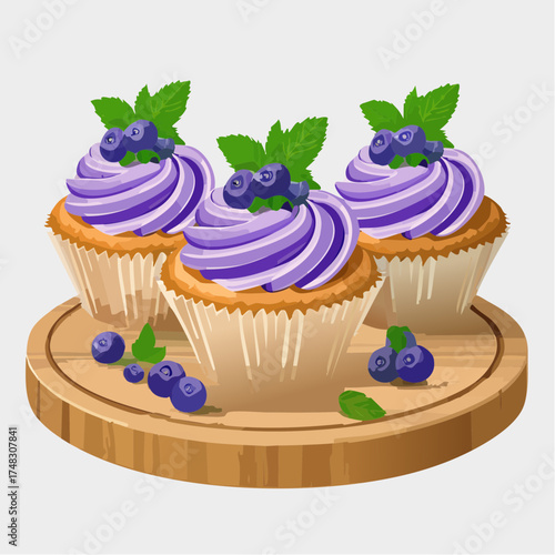 Blaubeer-Cupcakes