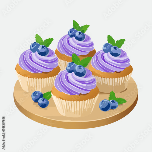 Blaubeer-Cupcakes