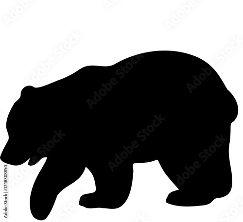 silhouette of bear vector