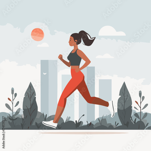 Beauty of fall exercise illustration