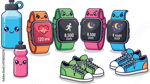 Cute kawaii fitness gear for kids and adults