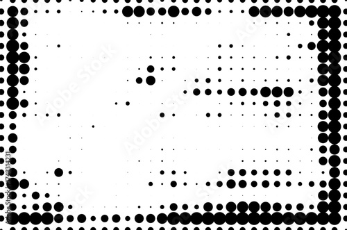 Black and white texture in the halftone style