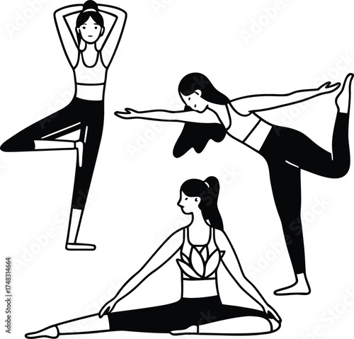 man and woman doing yoga exercise