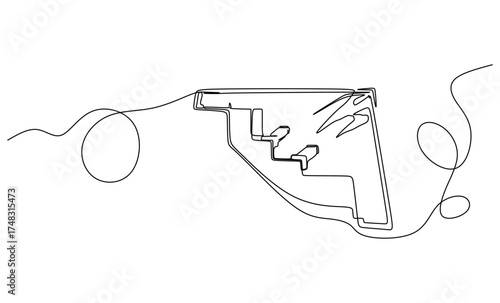Continuous line drawing. b-2 spirit. air craft bomber. Vector illustration.