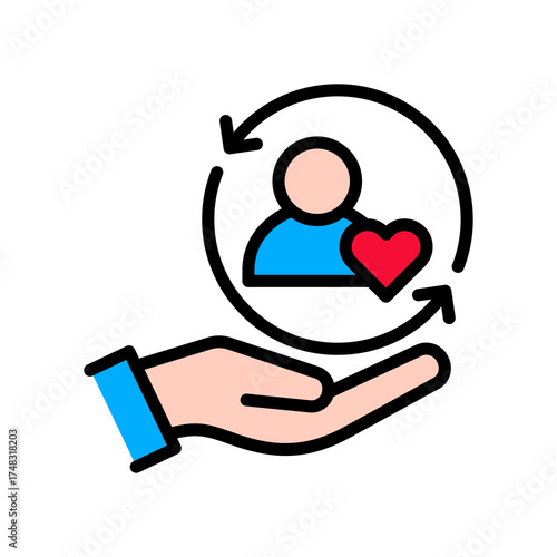 Customer Loyalty lineal color icon