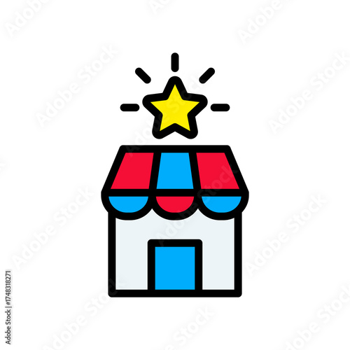 Market Leadership lineal color icon