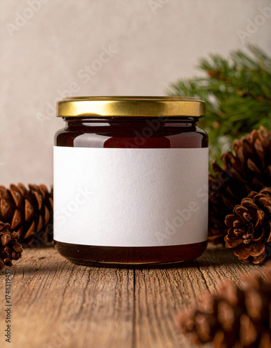 Empty label paste jar suitable for mockup